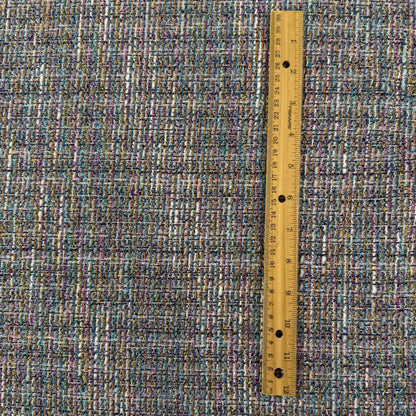 Textured Cotton Tweed Coating - Rainbow - Designer Deadstock