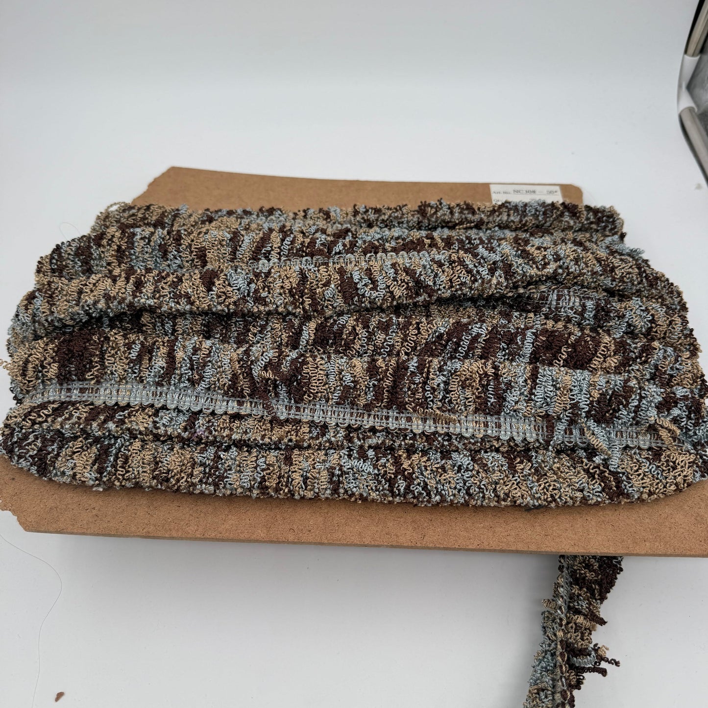 Polyester Fringe Trim - Brown & Blue - Film Studio Deadstock