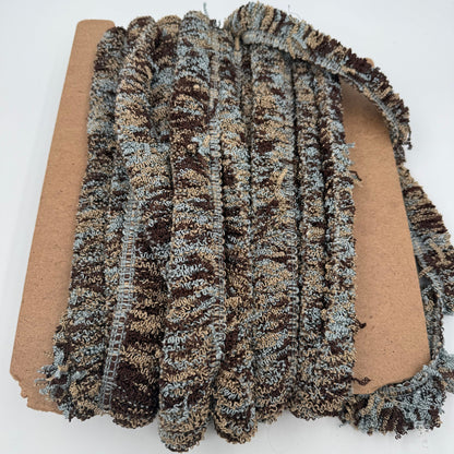 Polyester Fringe Trim - Brown & Blue - Film Studio Deadstock