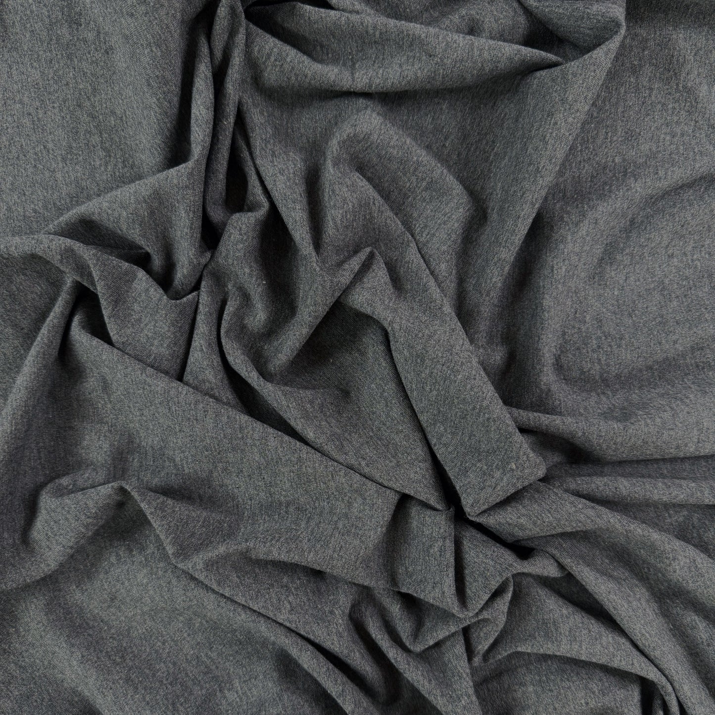 Organic Cotton Jersey - Heathered Charcoal