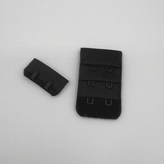 Hook and Eye Bra Closure - Black - 3 x 2 (32mm)