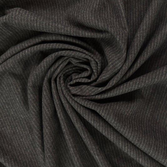 Wool Pinstripe- Dark Heathered Charcoal - Film Studio Deadstock