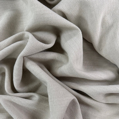 Wool Linen Herringbone - Off White/Natural - Film Studio Deadstock