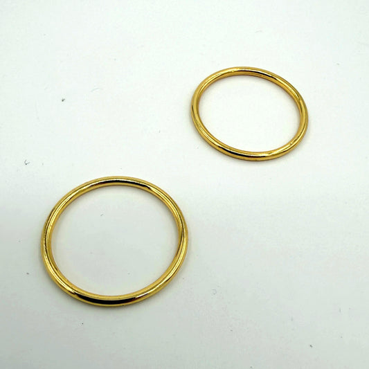 Metal Bra Ring - Gold - 20mm