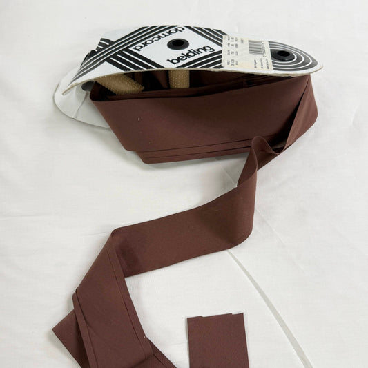 Extra Wide Single Fold Bias Hem Tape 51mm (2") - Brown