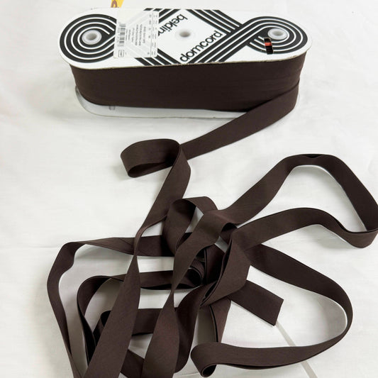 Quilt Bias Binding Extra Wide Double Fold 25mm (1") - Dark Brown