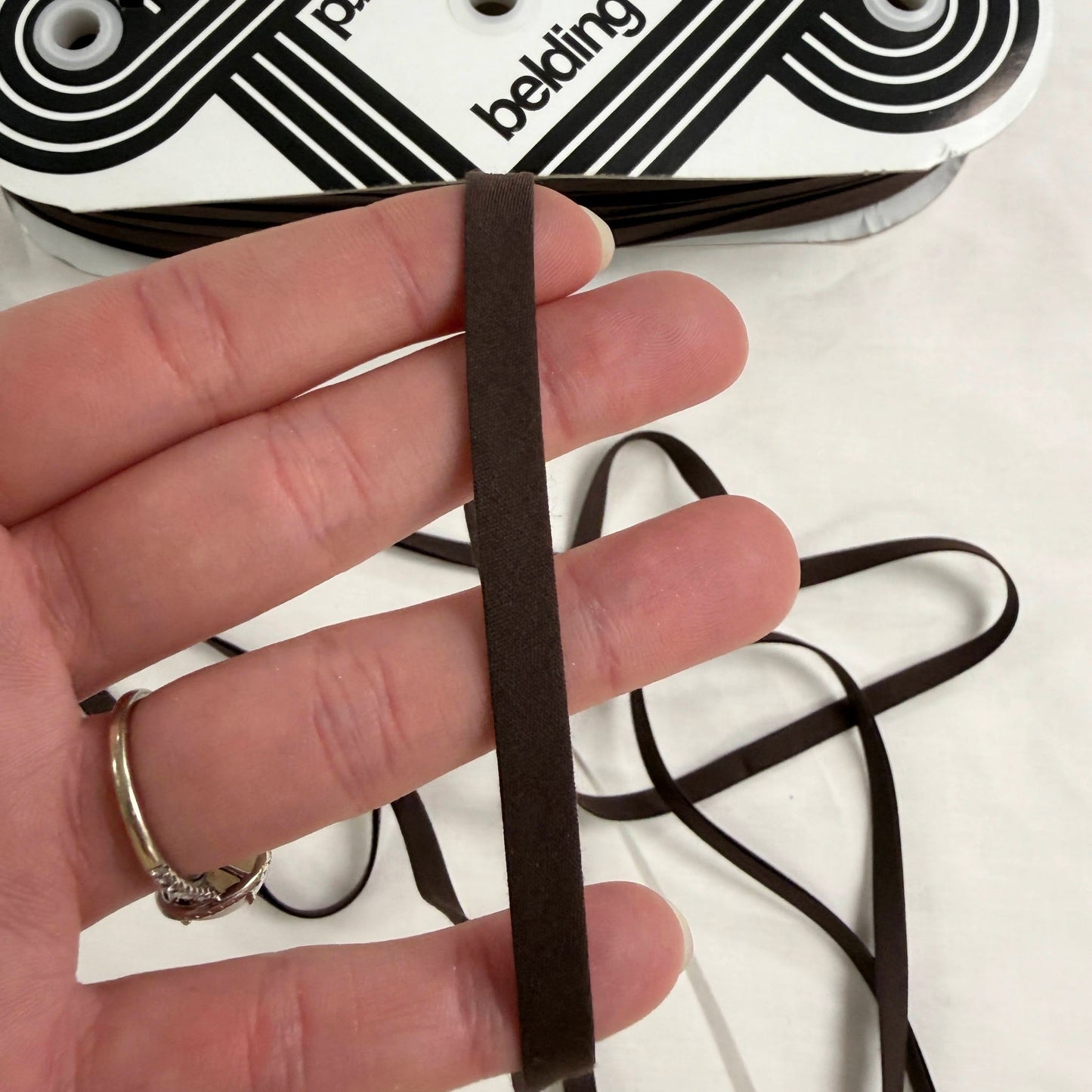 6mm  Double Fold Bias Tape (1/4") - Dark Brown