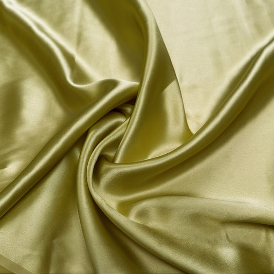 Premium Silk Fabric - Beige Floral Silk - HIGH-GRADE - 100% Mulberry S