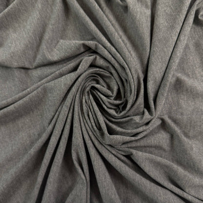 Bamboo Jersey Knit - Dark Heather Grey