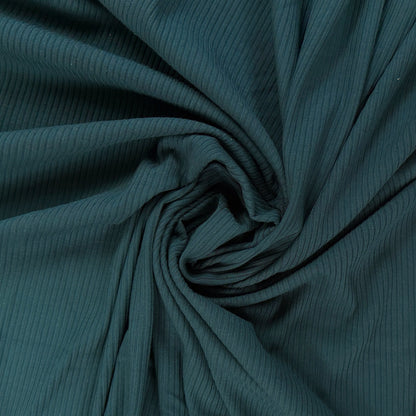 Bamboo Rib Knit - Peacock