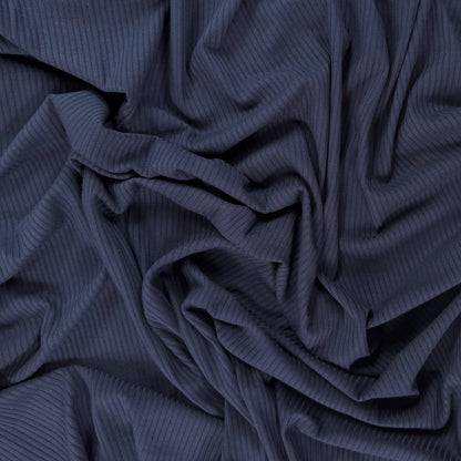 Bamboo Rib Knit - Midnight Blue