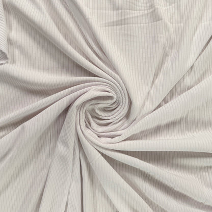 Bamboo Rib Knit - White