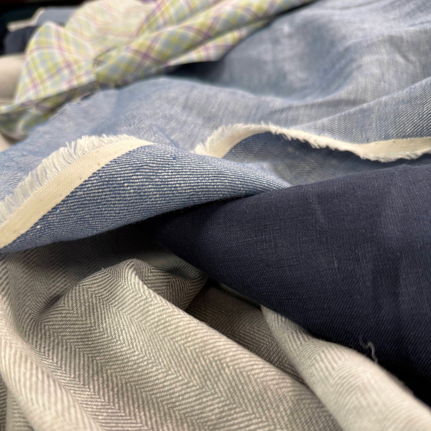 European Linen Twill - Denim Blue