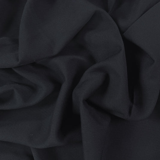Wool Polyester Herringbone Twill - Dark Navy - Deadstock