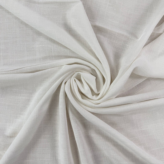 Silky Linen Viscose Noil - Off White