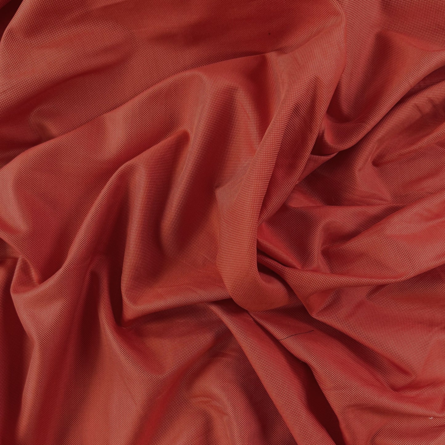 Cotton Diamond Weave Fine Shirting - Tangerine - Film Studio Deadstock