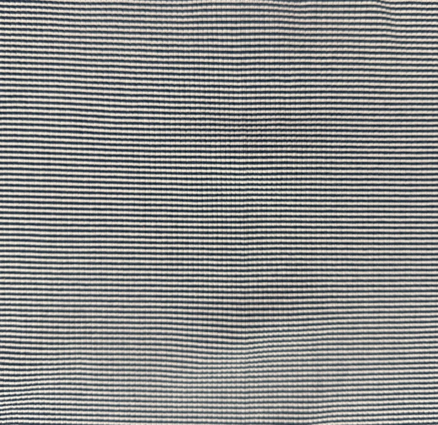 58" Remnant - Knit Cotton - Navy & Ivory Stripe - Film Studio Deadstock