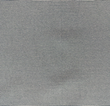 58" Remnant - Knit Cotton - Navy & Ivory Stripe - Film Studio Deadstock