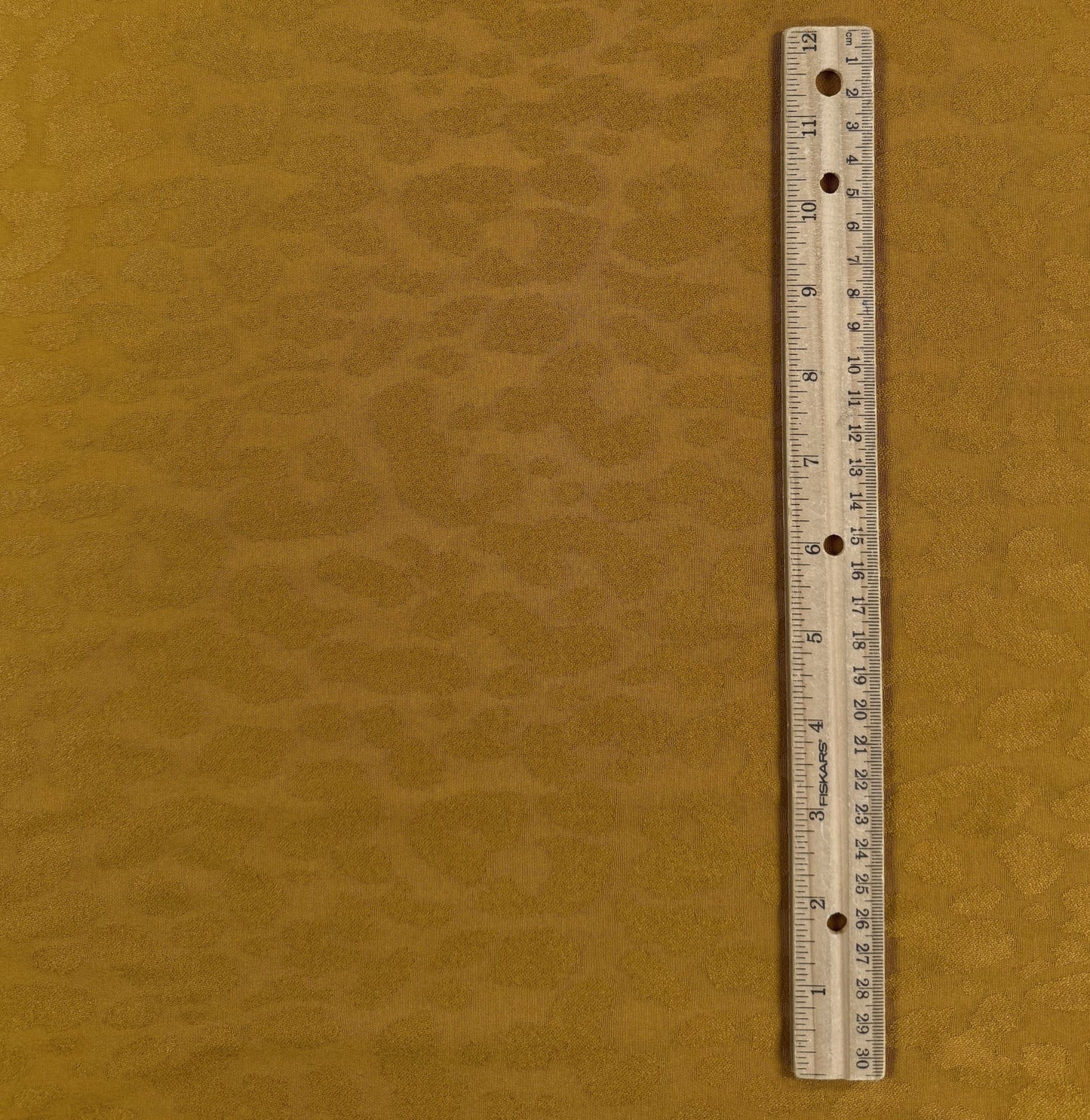 Viscose Rayon Jacquard  - Subtle Leopard Emboss - Mustard