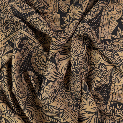 Rayon Slub Digital Print - Tropical Plants