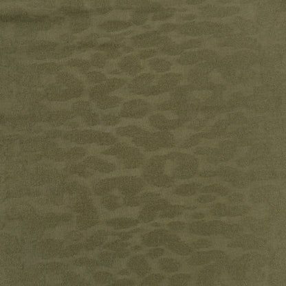 Viscose Rayon Jacquard  - Subtle Leopard Emboss - Olive