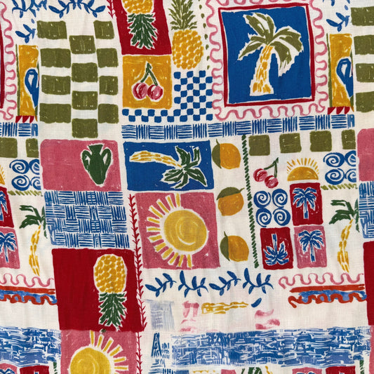 Rayon Slub Digital Print - Summer Patchwork