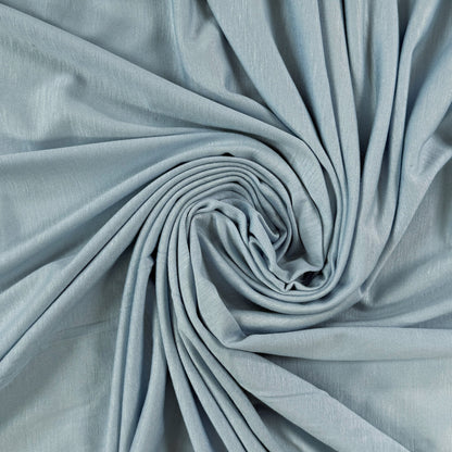 Organic Cotton Bamboo Slub Jersey - Baby Blue  - Deadstock