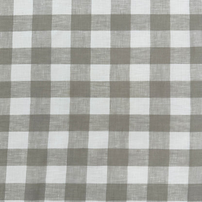 Yarn Dyed 100% Linen Plaid - Beige White Check - 59"