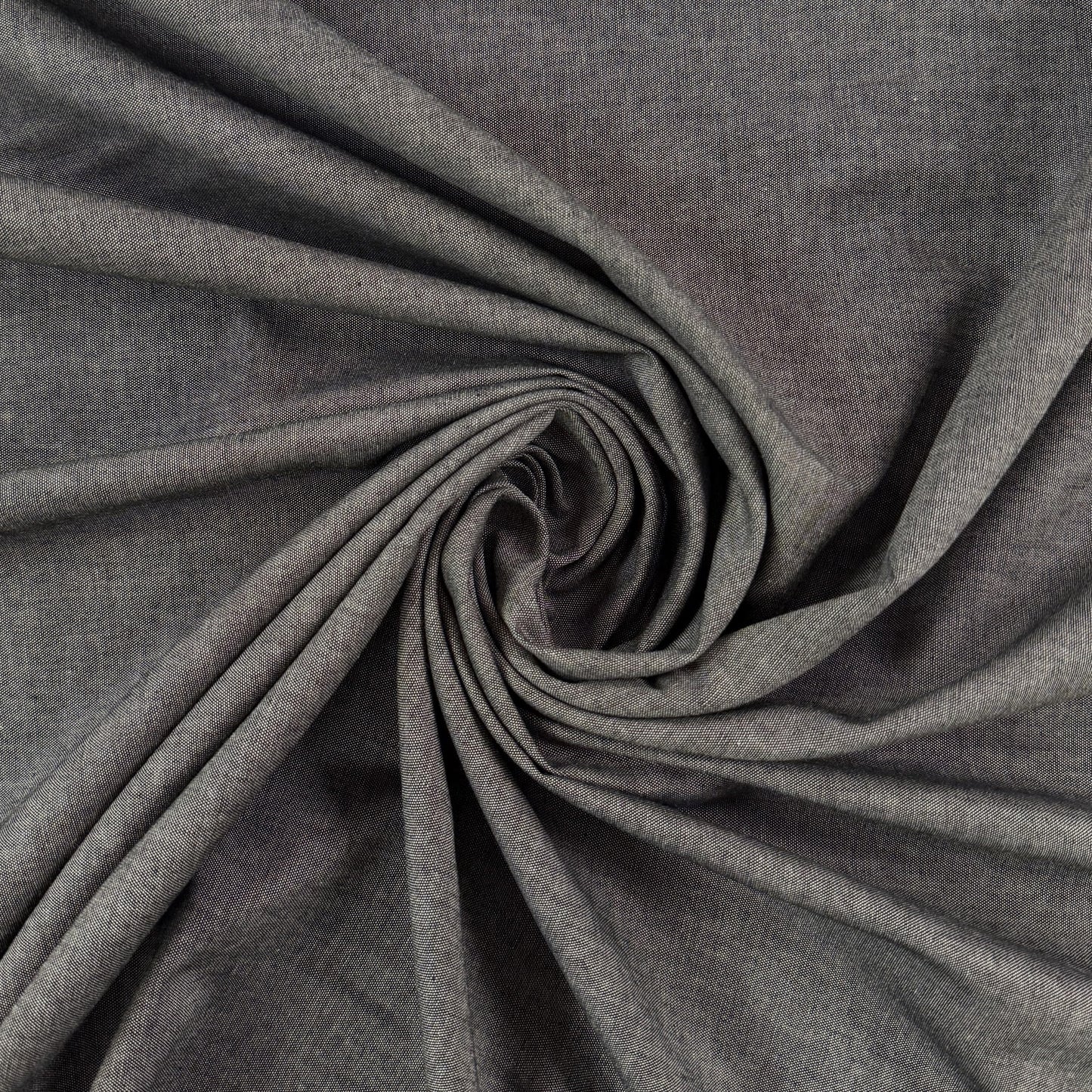 Lightweight Cotton Chambray - Black