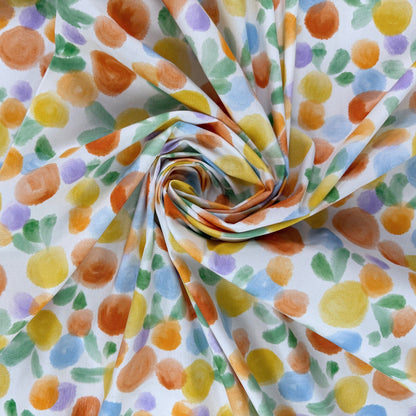 Stretch Cotton Poplin - Abstract Fruit