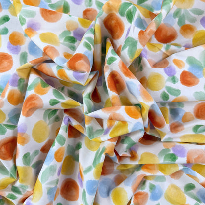 Stretch Cotton Poplin - Abstract Fruit