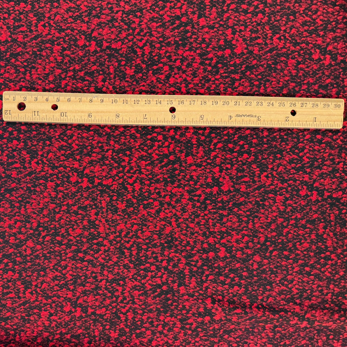 Polyester Knit - Red & Black Abstract - Film Studio Deadstock
