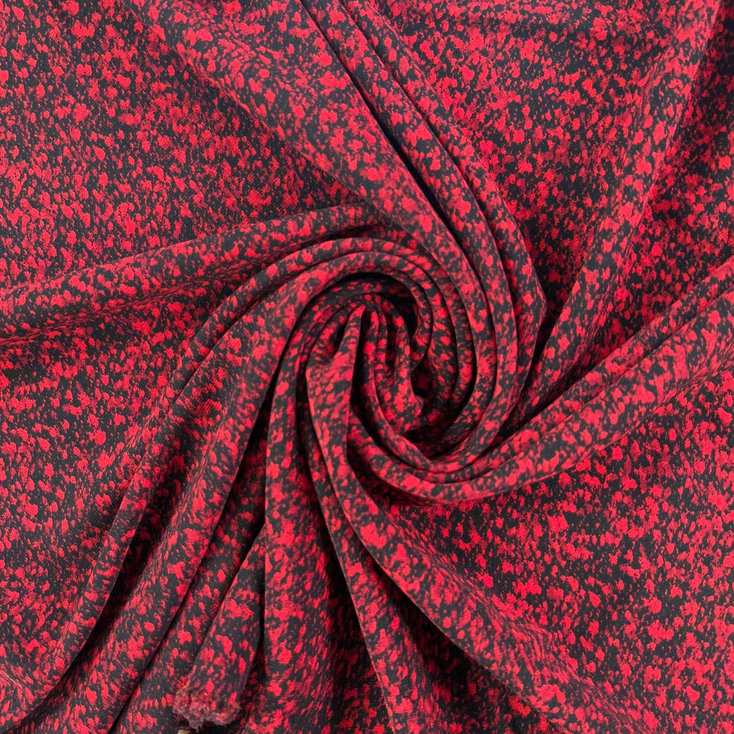 Polyester Knit - Red & Black Abstract - Film Studio Deadstock