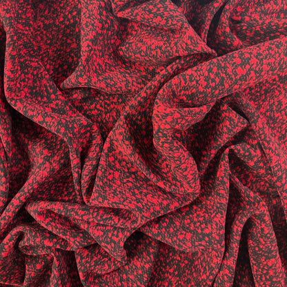 Polyester Knit - Red & Black Abstract - Film Studio Deadstock