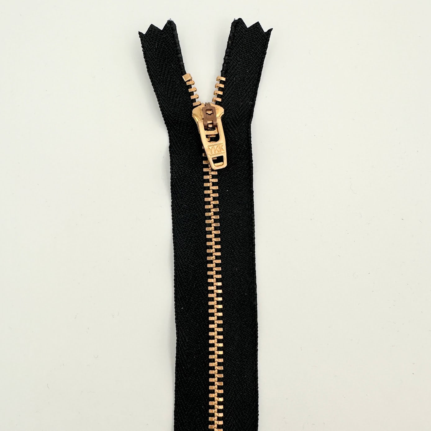 #4.5 Brass Zippers - 24" - Black - Close Ended