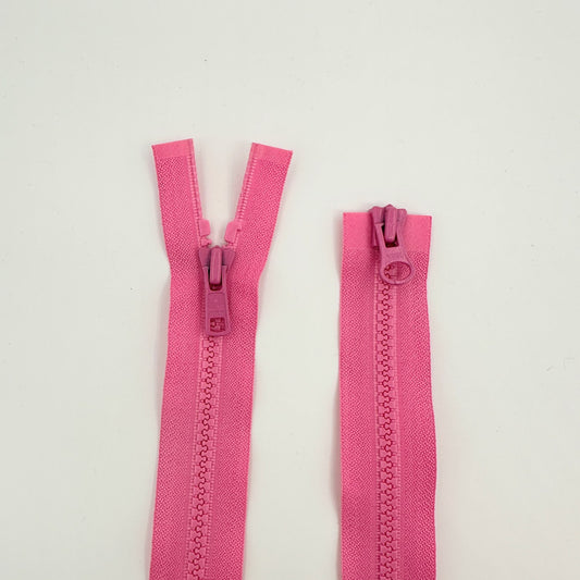 Two Way Separating Zipper - Light Weight #5 Plastic Coil 76cm (32") - Pink