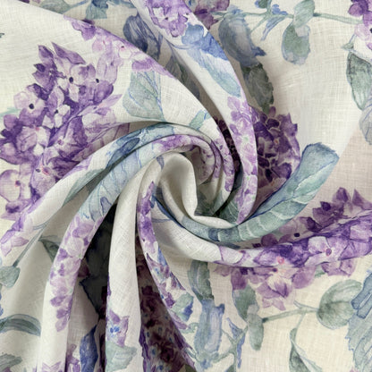 European Linen - Purple Hydrangea - 59"