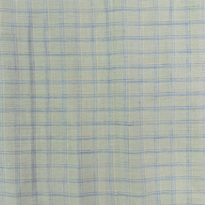 Yarn Dyed European Linen - Pale Aquamarine Plaid - 59"