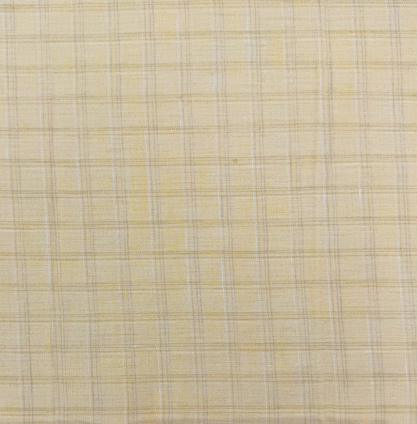 Yarn Dyed European Linen - Butter Yellow Plaid - 59"