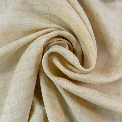 Yarn Dyed European Linen - Butter Yellow Plaid - 59"