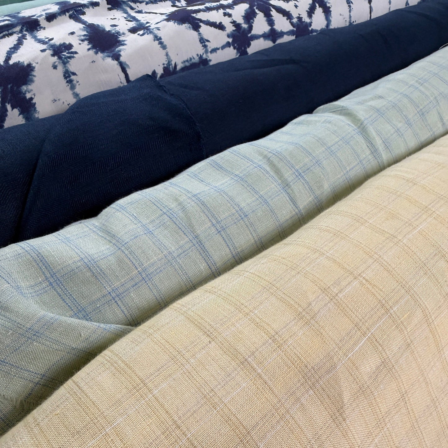 Yarn Dyed European Linen - Butter Yellow Plaid - 59"