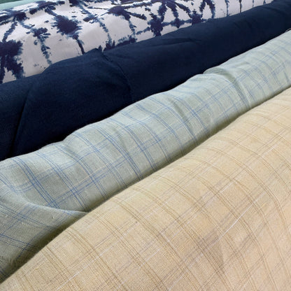 Yarn Dyed European Linen - Butter Yellow Plaid - 59"