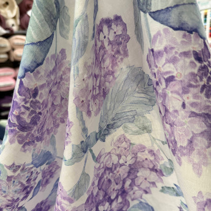 European Linen - Purple Hydrangea - 59"