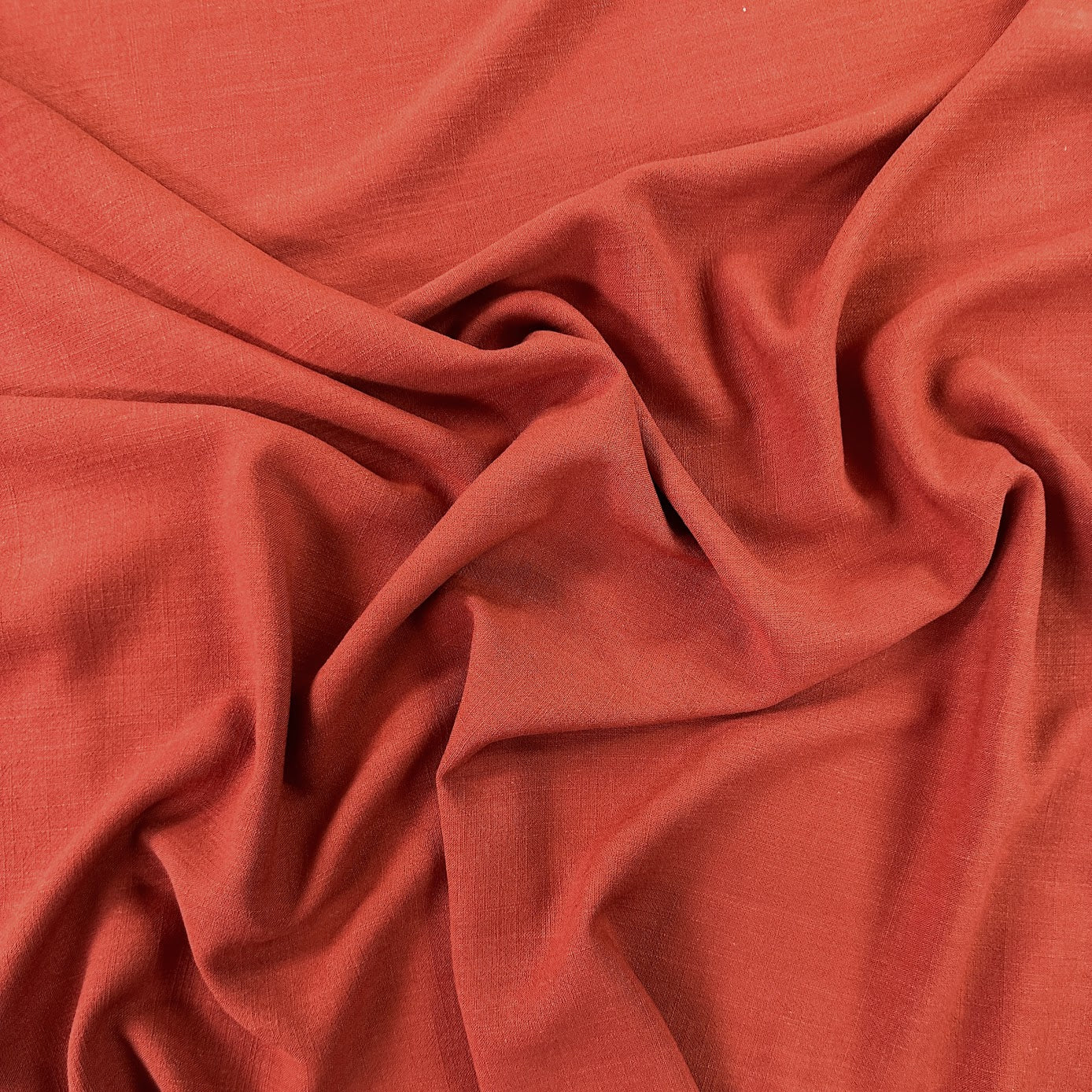 Silky Linen Viscose Noil - Rust