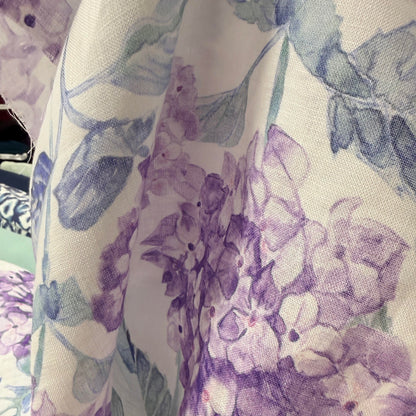 European Linen - Purple Hydrangea - 59"
