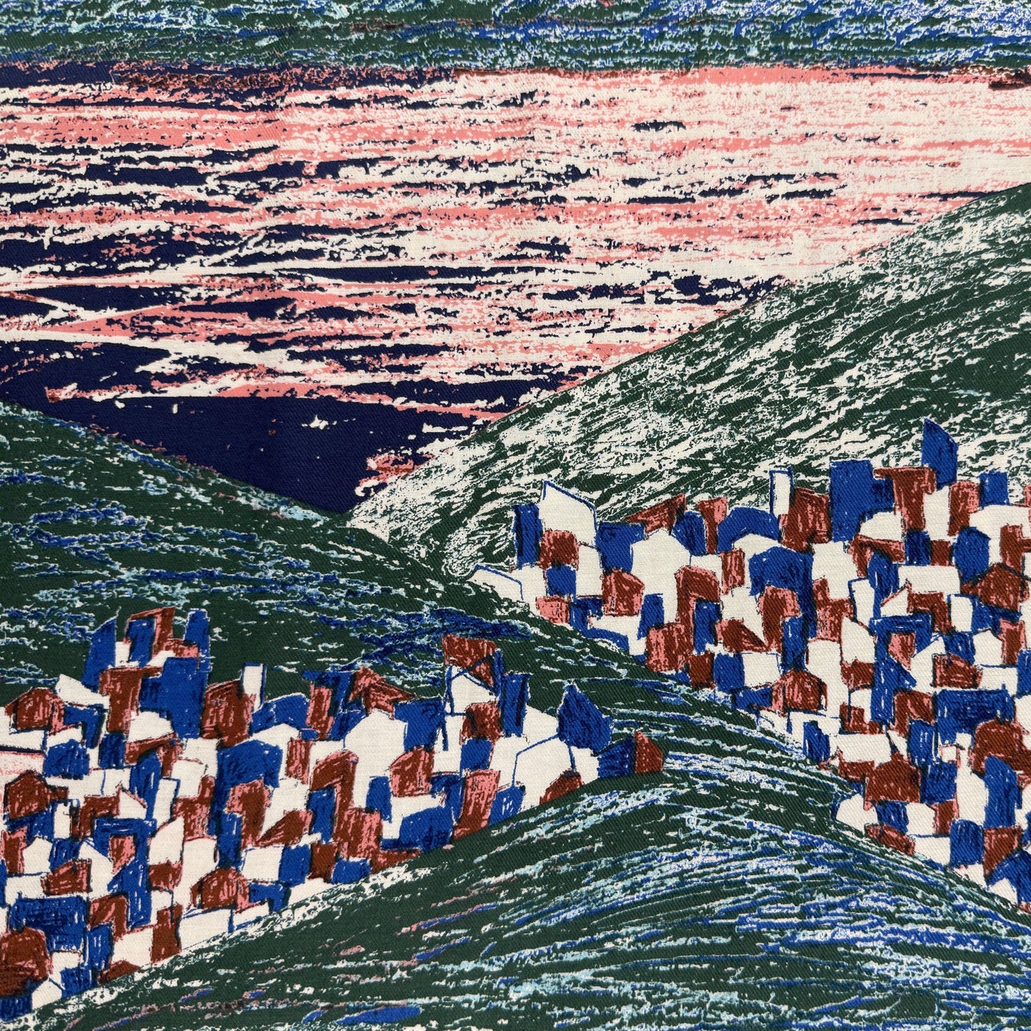 Keshiki - Lake & City - 2A - Cotton Viyella Twill Fabric