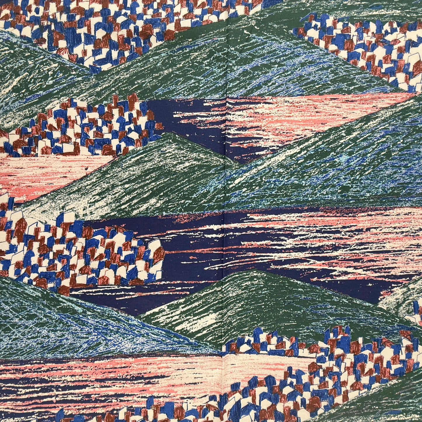Keshiki - Lake & City - 2A - Cotton Viyella Twill Fabric