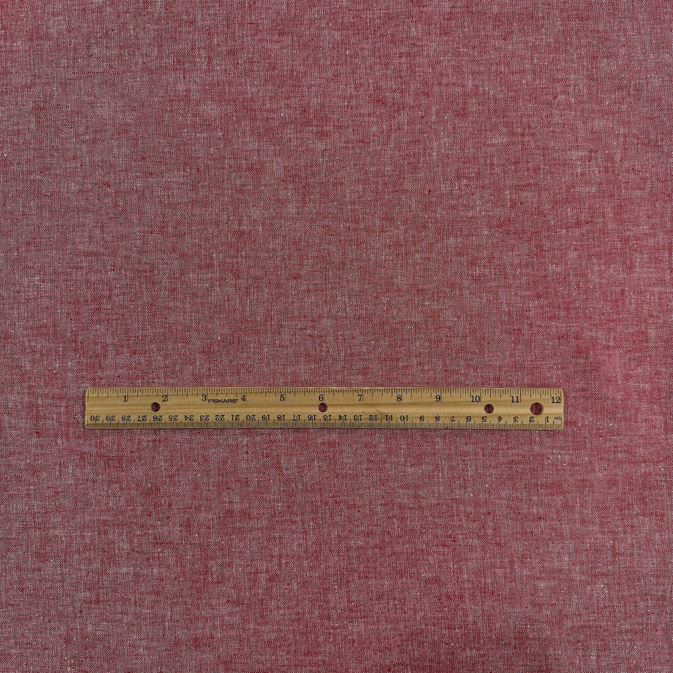 Ravello Linen & Cotton Chambray - Red