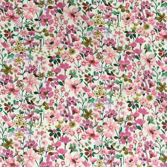 Floral Cotton Poplin Print - Pink