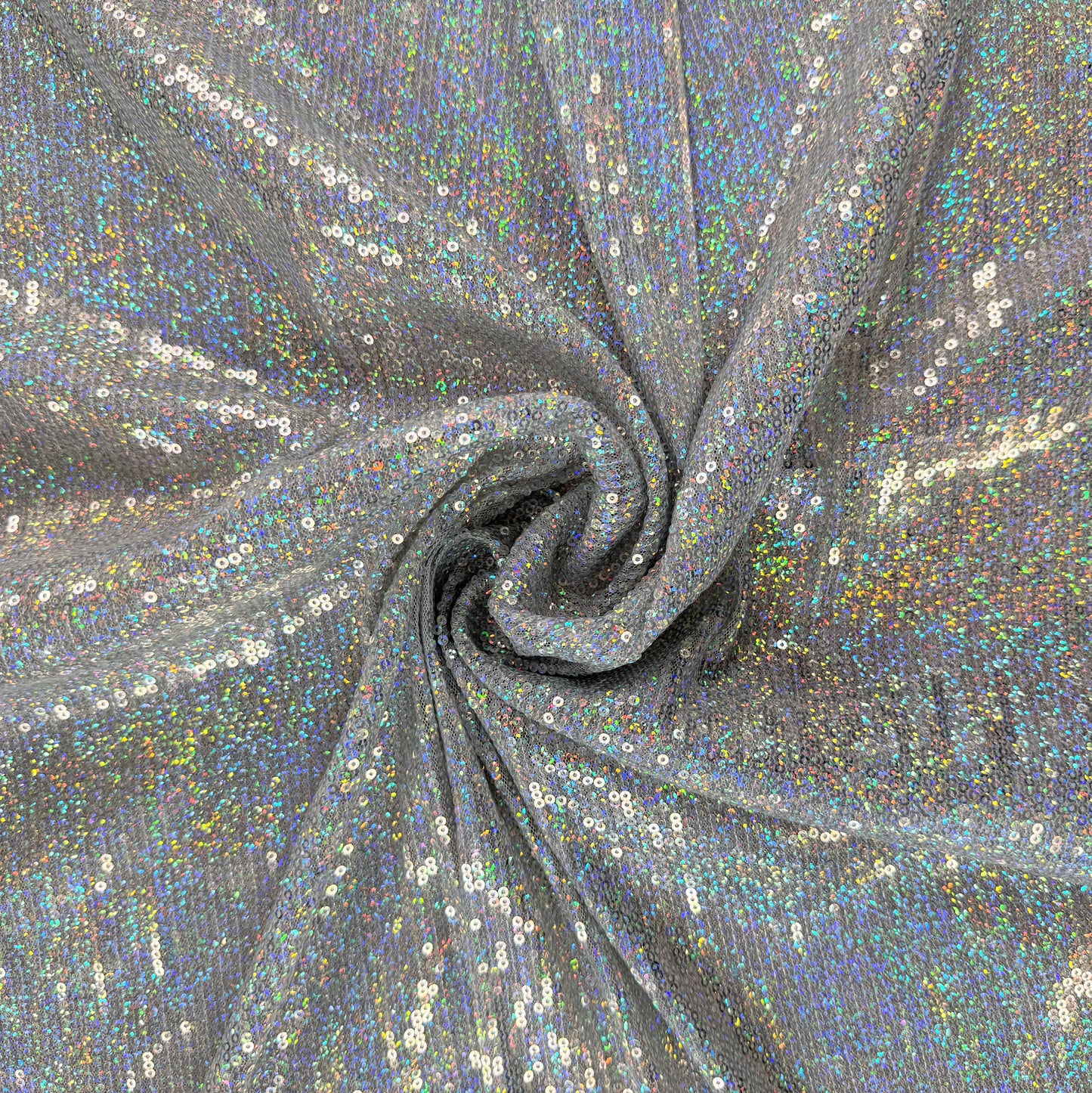 Sequins on Mesh Knit - Holographic - Deadstock